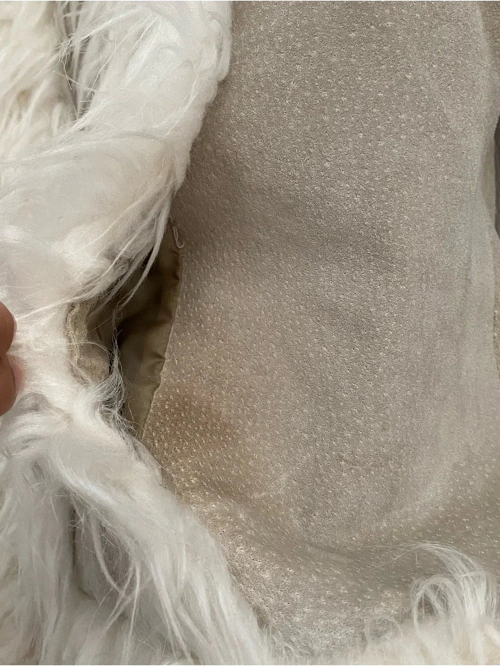 Vintage Suede Faux Fur Vest Boho Western - Picture 12 of 12